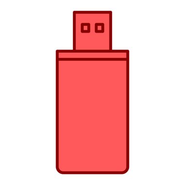 usb flash disk simge vektör illüstrasyon tasarımı