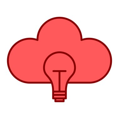 Bulut hesaplama teknolojisi ikon vektör çizimi tasarımı