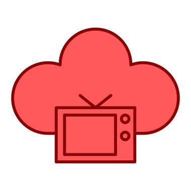 Modern bulut simgesinin vektör illüstrasyonu