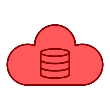 Bulut hesaplama teknolojisi ikon vektör çizimi tasarımı