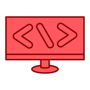 Bilgisayar monitörü simgesi. vektör illüstrasyonu