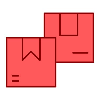 Kutular. Web simgesi basit illüstrasyon