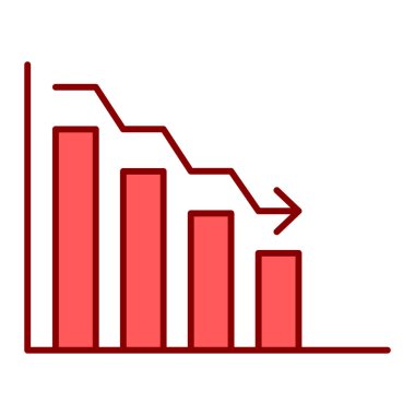 İş grafiği simgesinin vektör illüstrasyonu