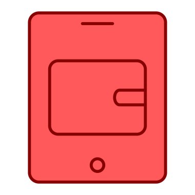 Cep telefonu simgesi, vektör illüstrasyonu