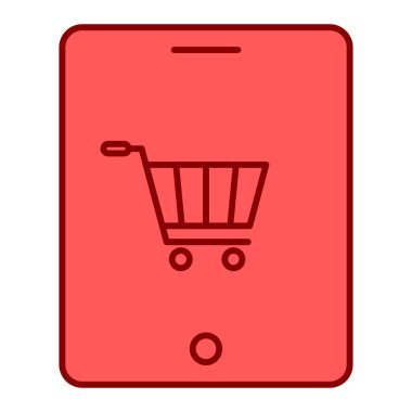 Alışveriş arabası ikon vektör illüstrasyonu