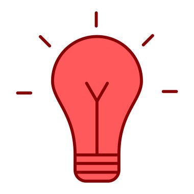 fikir vektörü düz renk simgesi