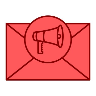 İleti ve zarf vektör illüstrasyon tasarımlı megafon