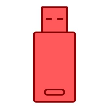 usb flash disk simge vektör illüstrasyon tasarımı