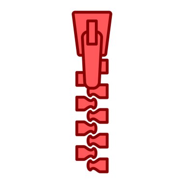 fermuar simgesi. Beyaz arkaplanda illüstrasyon. vektör.