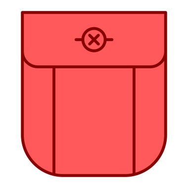 Hediye kutusu simgesi. Web için kırmızı halı vektör simgelerinin özet çizimi