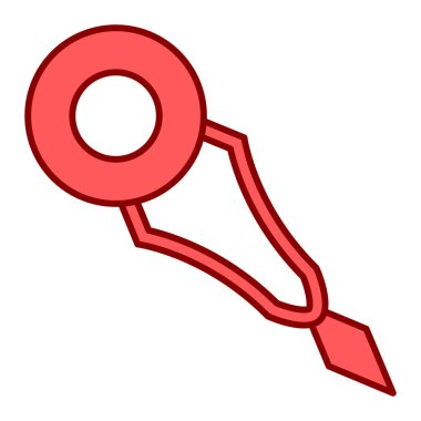 Kırmızı ve beyaz çizgi simgesinin vektör çizimi.