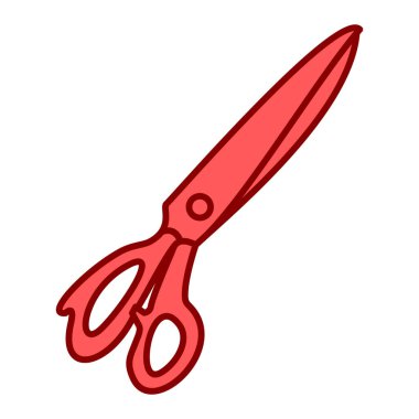 Makas simgesi. Web tasarımı için makas vektör simgelerinin basit çizimi