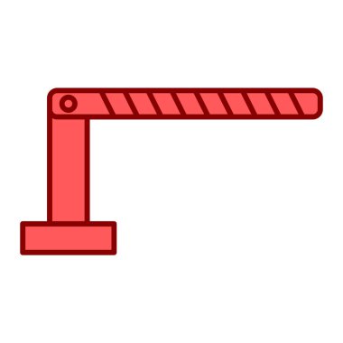 beyaz arkaplanda izole edilmiş bariyer simgesi vektörü Web ve mobil uygulama tasarımı, yol işareti, doğrusal sembol