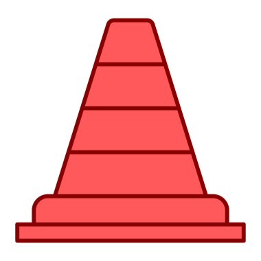 yol trafik konisi simgesi vektör illüstrasyon tasarımı