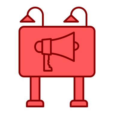 Megafon ikonu vektör illüstrasyonu