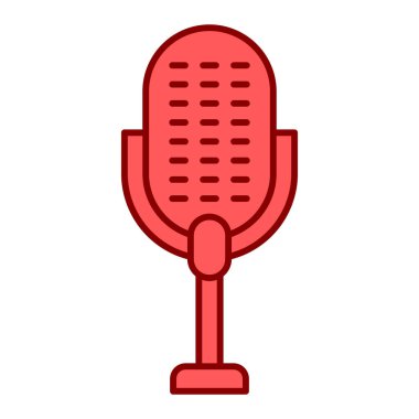 mikrofon simgesi vektör illüstrasyonu