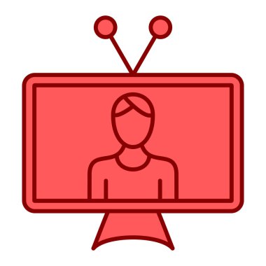 TV simgesi vektör illüstrasyonu