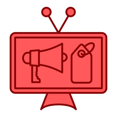 Megafon. Web simgesi basit illüstrasyon