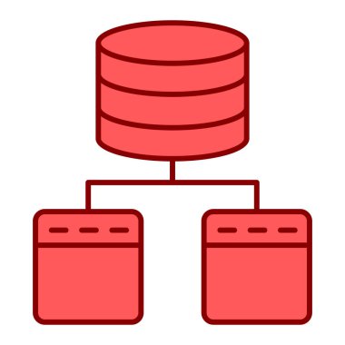 veritabanı sunucu ikonu vektör illüstrasyonu