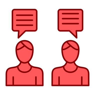 İnsanlar konuşma ve sohbet vektör çizimi tasarımı