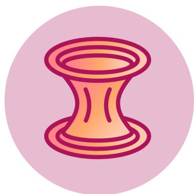 Solucan deliği simgesinin vektör çizimi