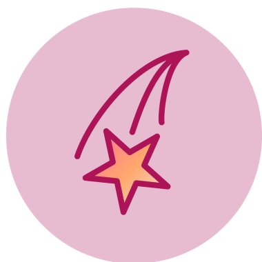 kayan yıldız ikonu vektör çizimi