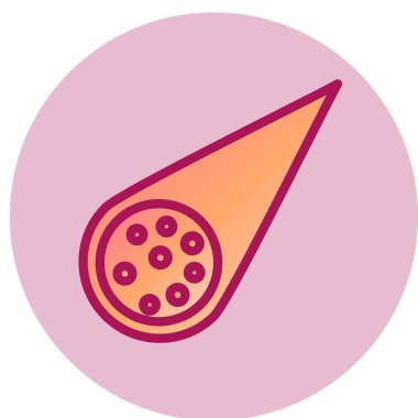 kuyruklu yıldız simge vektör çizim.