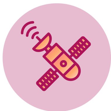 Uzay İstasyonu simgesi vektör illüstrasyonu