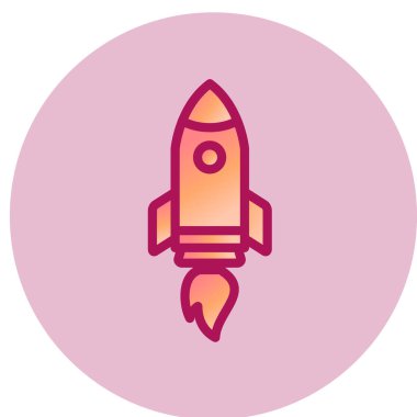 roket ikonu vektör illüstrasyonu