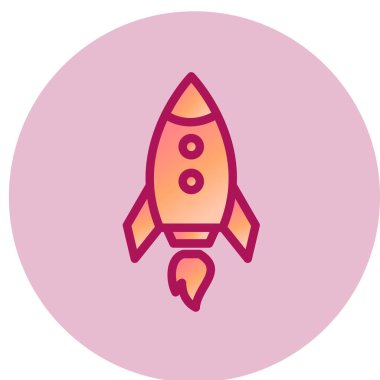 roket ikonu vektör illüstrasyonu