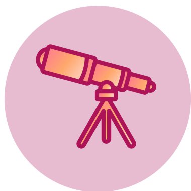 Teleskop simgesi. Düz tasarım stili eps 10