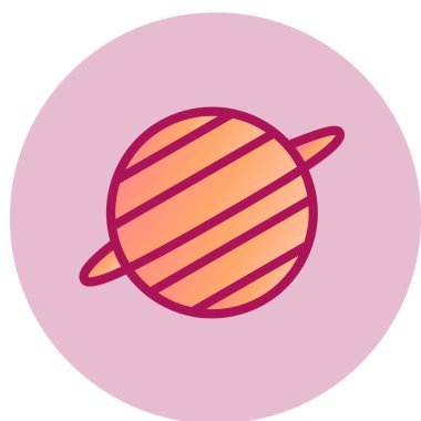 Gezegen ikonu vektör illüstrasyonu