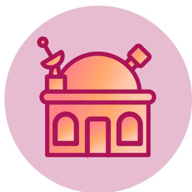 Gözlemevi simgesinin vektör illüstrasyonu