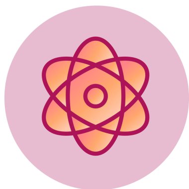 Atom simgesi. vektör illüstrasyonu