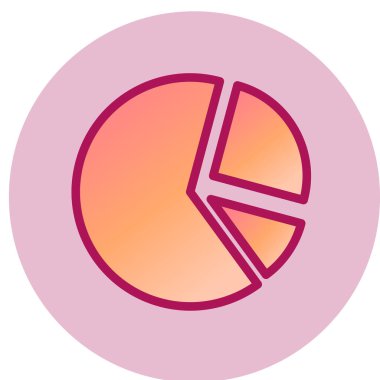 Pasta grafiği simgesi. vektör illüstrasyonu