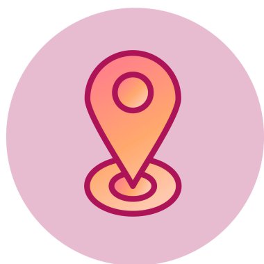 konum pin simgesi vektör illüstrasyonu