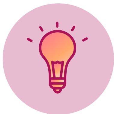 Ampul simgesi. vektör illüstrasyonu