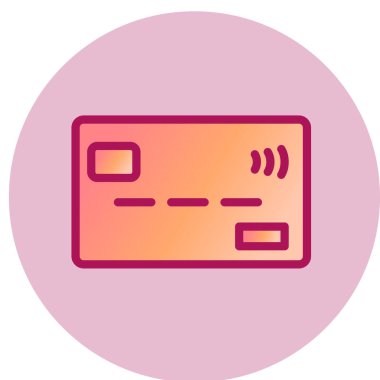 Kredi kartı ikonu. düz dizayn biçimi 10