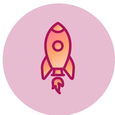 roket ikonu vektör illüstrasyonu