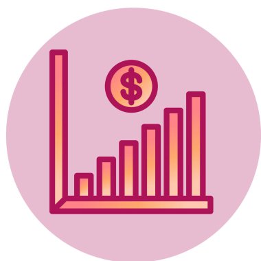 Profit simgesinin vektör illüstrasyonu