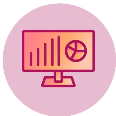 İstatistikler simge vektör illüstrasyonu