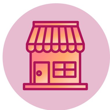 dükkan simgesi vektör illüstrasyonu