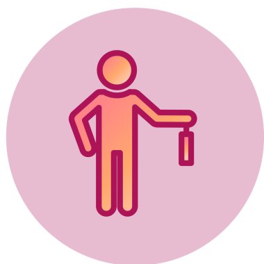 İş adamı ikonu. vektör illüstrasyonu