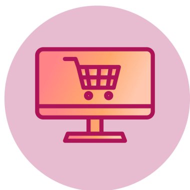 İnternet alışveriş simgesi. vektör illüstrasyonu