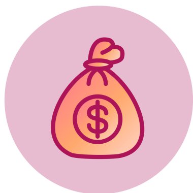 Para çantası ikonu. vektör illüstrasyonu