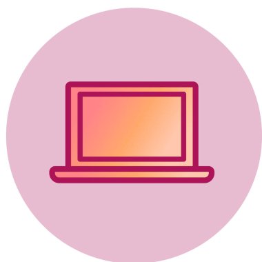 Dizüstü bilgisayar simgesi vektör çizimi