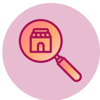 Büyütme cam ikon vektörü. İnce bir çizgi işareti. izole edilmiş sınır sembolü çizimi