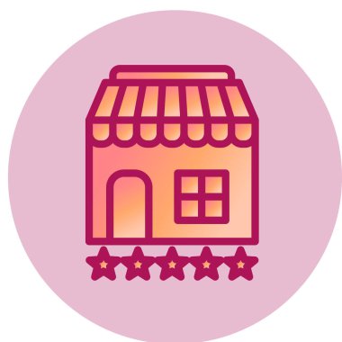 dükkan simgesi vektör illüstrasyonu