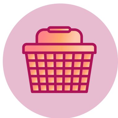 Alışveriş sepeti ikonu. vektör illüstrasyonu