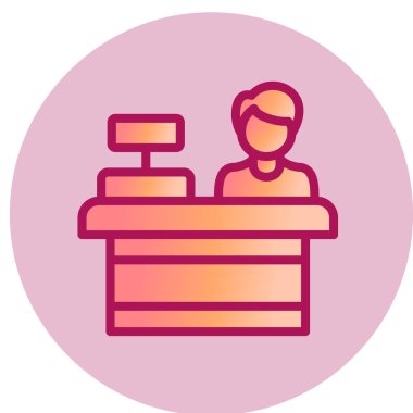 İş adamı ikonu. Web için insan vektör simgelerinin düz çizimi